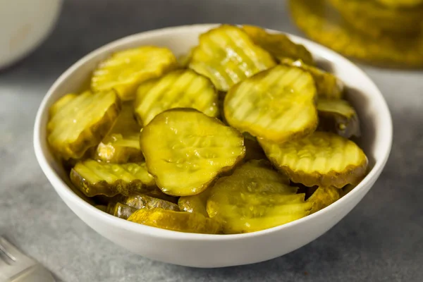 Homemade Green Dill Pickles Bowl — Stock Photo, Image