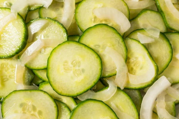 Healthy Homemade Cucumber Salad Oil Onion — Foto Stock