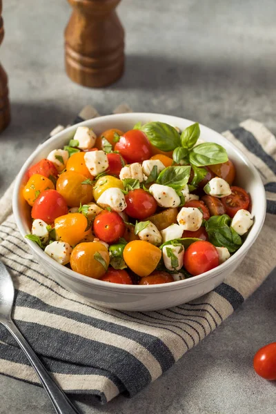 Healthy Homemade Caprese Salad Mozzarella Basil — ストック写真