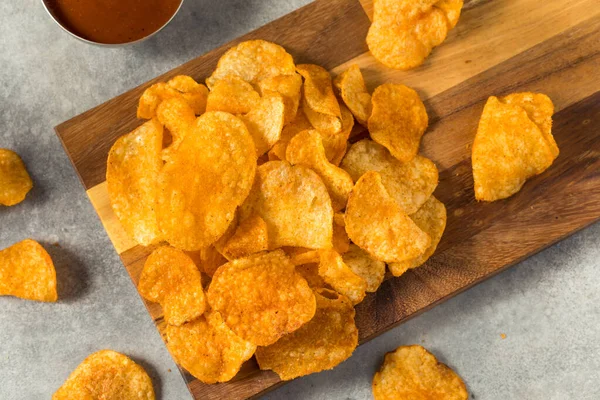 Crunchy Barbecue Bbq Potato Chips Ready Eat — Stock Fotó