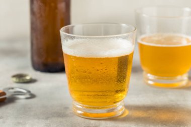 Cold Boozy Refreshing Beer in a Short Glass