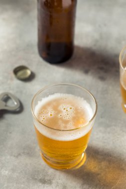 Cold Boozy Refreshing Beer in a Short Glass