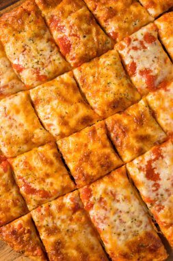 Homemade Tavern Style Cut Cheese PIzza Ready to Eat