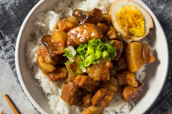 Homemade Taiwanese Rou Fan Braised Pork Rice Egg —  Fotos de Stock
