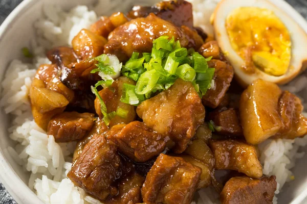 Homemade Taiwanese Rou Fan Braised Pork Rice Egg — 图库照片