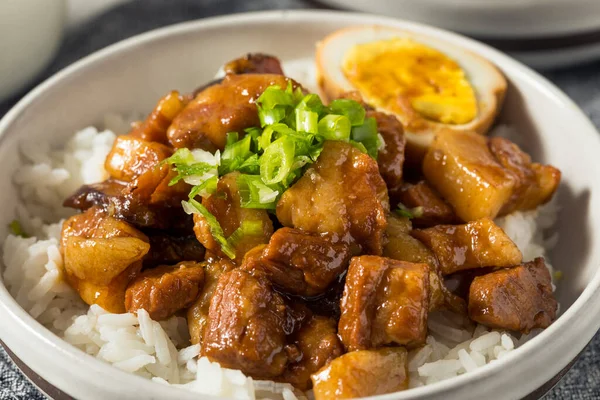 Homemade Taiwanese Rou Fan Braised Pork Rice Egg —  Fotos de Stock