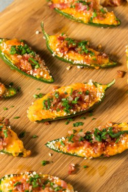 Homemade Organic Jalapeno Poppers with Bacon and Cream Cheese