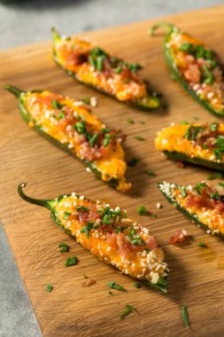 Homemade Organic Jalapeno Poppers with Bacon and Cream Cheese