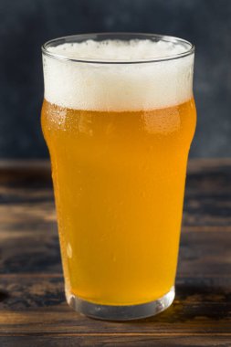 Cold Refreshing Boozy Farmhouse Ale Beer in a Pint Glass