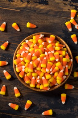 Sweet Halloween Candy Corn in a Bowl Ready to Eat