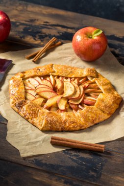 Homemade Organic Fall Apple Galette Pastry with Cinnamon