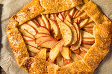 Homemade Organic Fall Apple Galette Pastry with Cinnamon