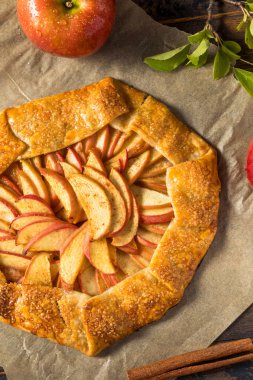 Homemade Organic Fall Apple Galette Pastry with Cinnamon