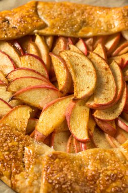 Homemade Organic Fall Apple Galette Pastry with Cinnamon