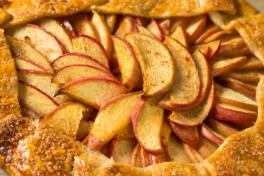 Homemade Organic Fall Apple Galette Pastry with Cinnamon