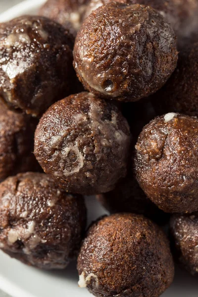 Homemade Glazed Chocolate Donut Holes for Breakfast