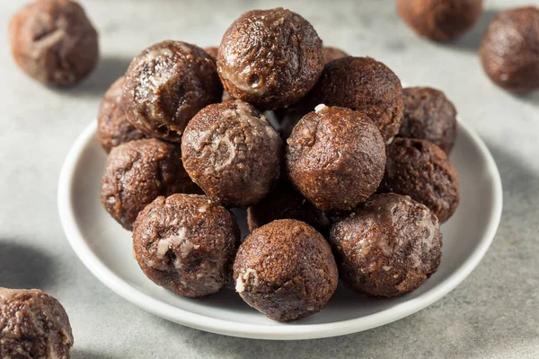 Homemade Glazed Chocolate Donut Holes for Breakfast