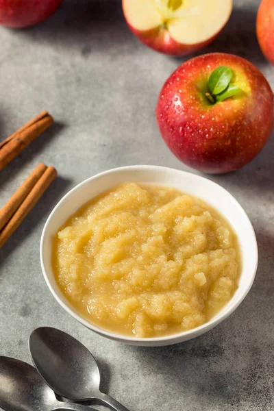 Homemade Organic Healthy Apple Sauce Bowl — Stockfoto