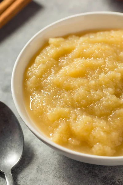 Homemade Organic Healthy Apple Sauce Bowl — Stockfoto