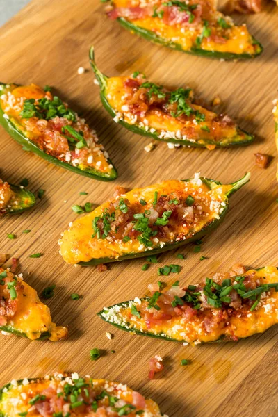 Homemade Organic Jalapeno Poppers with Bacon and Cream Cheese