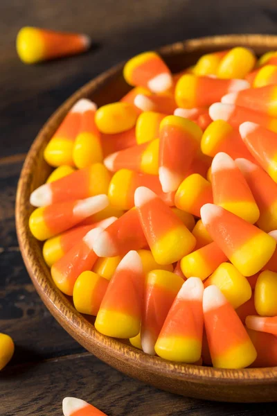 Sweet Halloween Candy Corn in a Bowl Ready to Eat