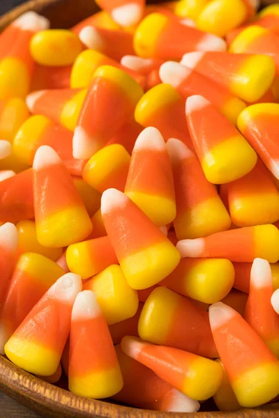 Sweet Halloween Candy Corn in a Bowl Ready to Eat