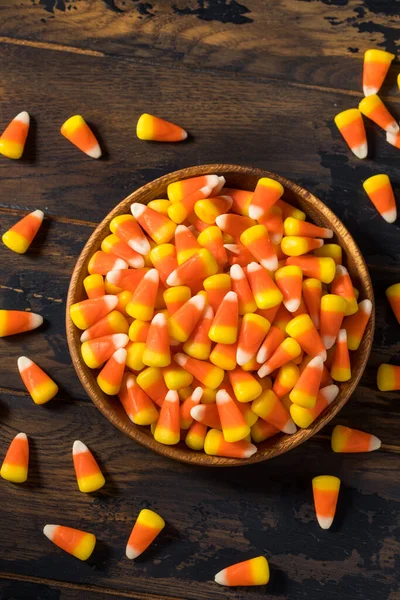 Sweet Halloween Candy Corn in a Bowl Ready to Eat