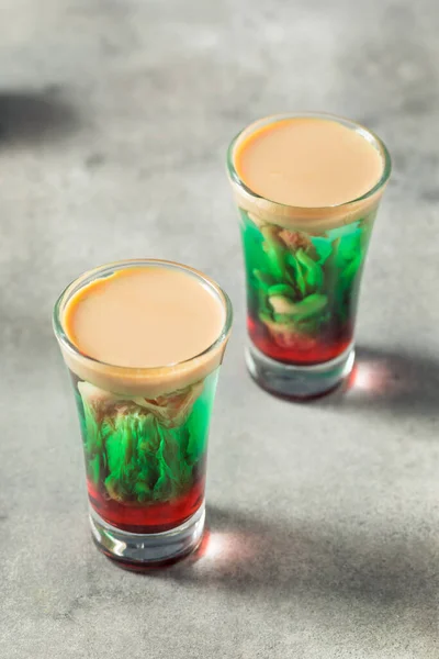 Halloween Zombie Brain Hemorrhage Shot Peach Grenadine — ストック写真