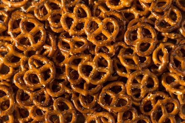 Healthy Homemade Pretzel Twists Salt Bowl — Stock Photo, Image