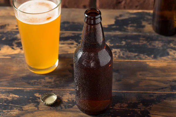Cold Refreshing Craft Beer Bottle Ready Drink — Fotografia de Stock