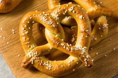 Homemade German Soft Pretzel Twists with Salt