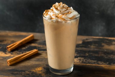 Homemade Iced Pumpkin Spiced Latte with Whipped Cream