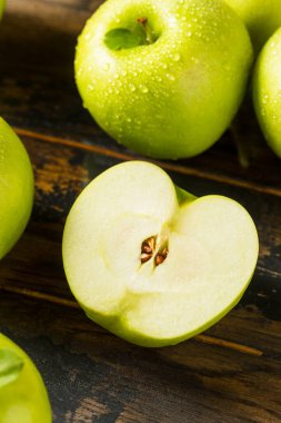Raw Organic Green Granny Smith Apples Ready to Eat