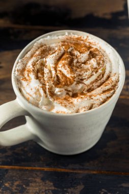 Warm Pumpkin Spice Latte with Milk and Spices
