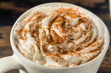 Warm Pumpkin Spice Latte with Milk and Spices