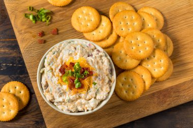 Homemade Creamy Bacon Crack Dip Appetizer with Mayo