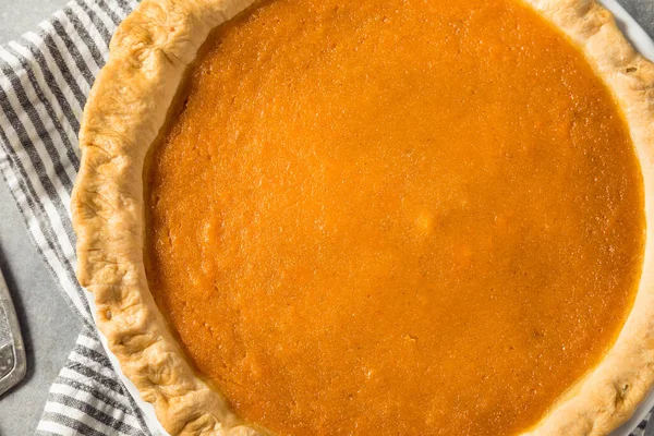 Torta Caseira Ação Graças Batata Doce Pronta Para Comer — Fotografia de Stock