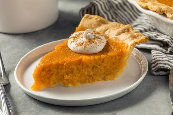 Torta Ringraziamento Della Patata Dolce Fatta Casa Pronta Mangiare — Foto Stock