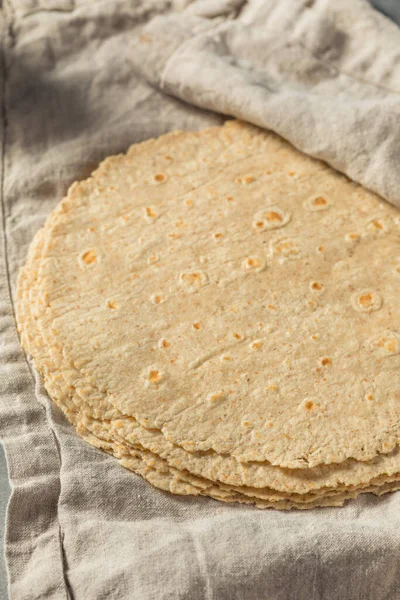 Homemade Whole Wheat Tortillas Stack — Stock Photo, Image