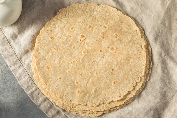 Homemade Whole Wheat Tortillas Stack — Stock Photo, Image