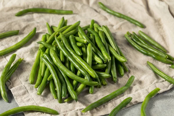 Raw Green Organic String Beans Een Bunch — Stockfoto