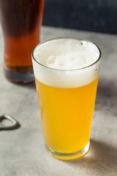 Cervejas Artesanato Sortidas Refrescantes Frio Diferentes Canecas — Fotografia de Stock