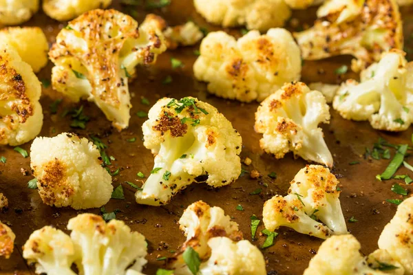 Homemade Roasted White Cauliflower Salt Pepper — Stock Photo, Image