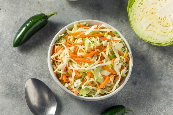 Homemade Fermented Vegetable Curtido Cabbage Carrot Jalapeno — стокове фото