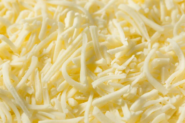 Organisk Strimlad Mozzarella Ost Skål — Stockfoto