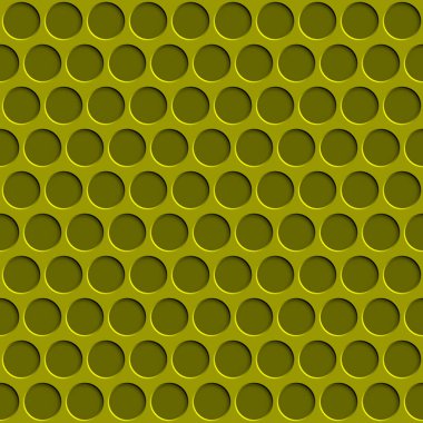 Sarı renklerde daire delikleri olan soyut, pürüzsüz desen
