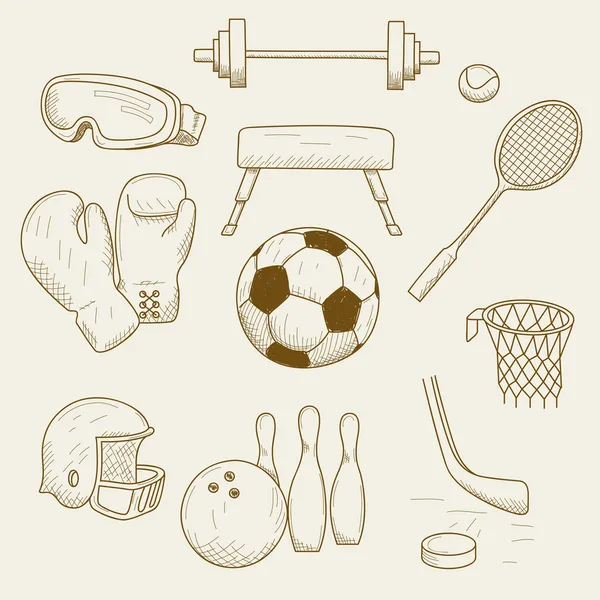 Sportfelszerelések Jogdíjmentes Stock Illusztrációk