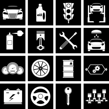 Car repair icons clipart