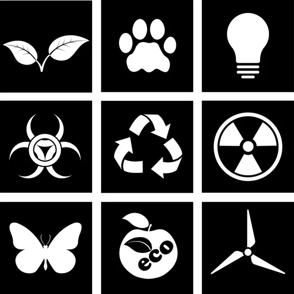 Ecology icons — Stock Vector