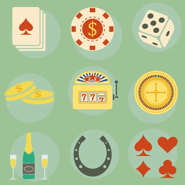 Casino van pictogrammen — Stockvector